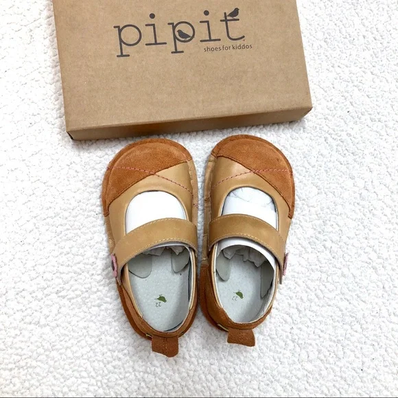 ❗️Today’s SALE Pipit Caramel Suede Kids’ Shoes Jill Mini Mary Jane’s 6 - Picture 6 of 12